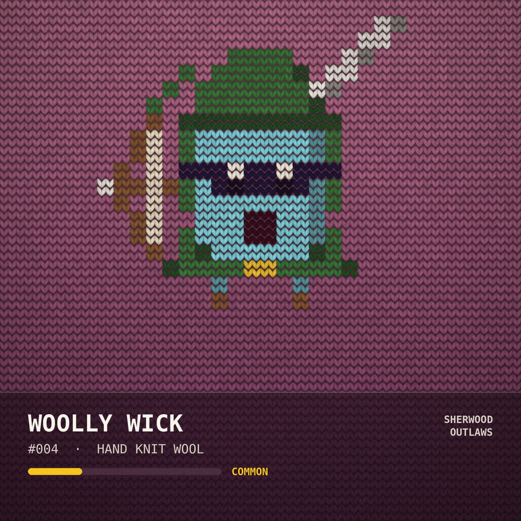 Woolly Wick HoodGo NFT in knitted wool