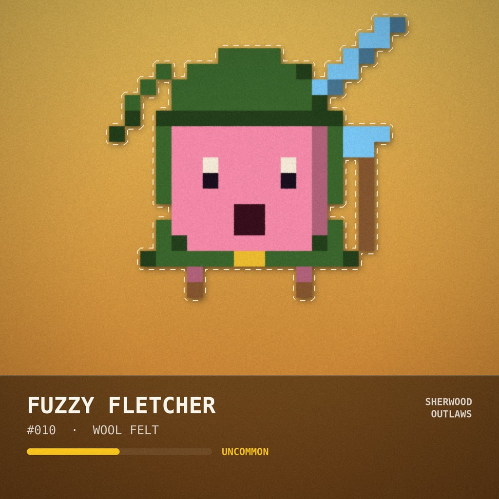 Fuzzy Fletcher HoodGo NFT in wool felt